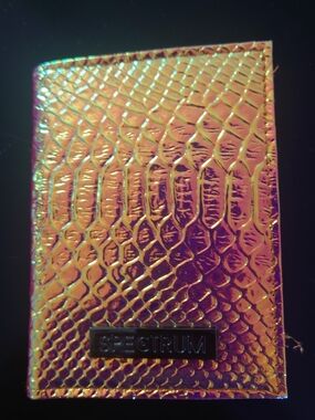Spectrum Iridescent Snake-Embossed Passport Wallet